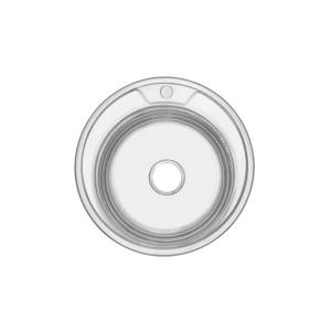 Мойка кухонная Iddis Basic (Бэйсик) BAS51P1i77 cталь полированная, D51 см