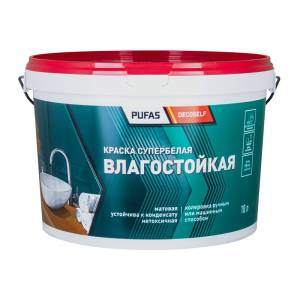 Краска влагостойкая Pufas Decoself белая морозостойкая 15.7 кг