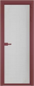 Межкомнатная дверь Profil Doors 1 AV цвет профиля Красный антрацит, стекло безопасное 6 мм кризет 800x2000