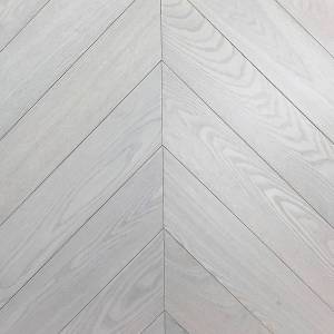 Двухслойная инженерная доска Wood Bee Chevron Ясень Мунлайт 510x92x12