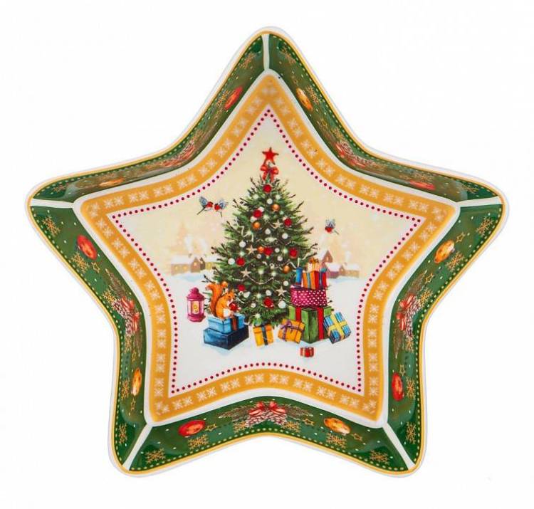 Блюдо декоративное Lefard Christmas collection 85-1610 (17.5x17.5x3.5 см)