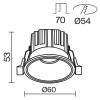 Встраиваемый светильник Technical Round DL058-7W2.7K-B фото 3