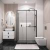 Душевой уголок Grossman Style 120.K33.05.1010.21.00 профиль черный матовый, стекло прозрачное, 100x100x195 фото 2