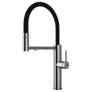 Смеситель для кухни Paulmark Ganymede Ga213199-BS с гибким изливом, брашированная сталь