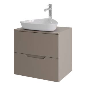 Тумба с раковиной Orange Line Li-60TuLMDF+B07-500W латте матовый, 60 см