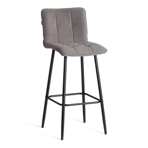 Стул барный Tetchair Bari 24905 серый, велюр