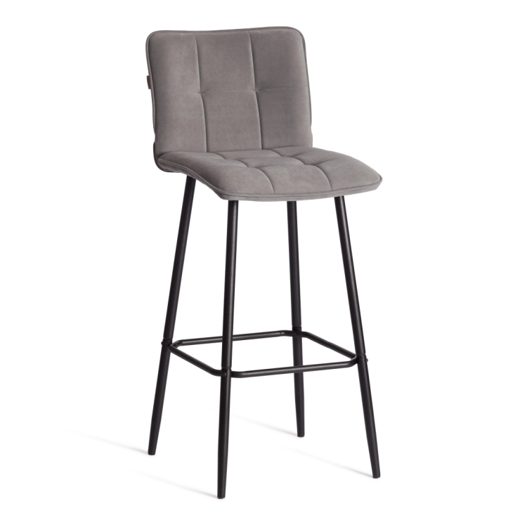Стул барный Tetchair Bari 24905 серый, велюр