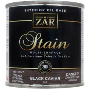 Льняное тонирующее масло ZAR Stain Interior Oil Base 135 Черная икра (Black Caviar) 0.236 л