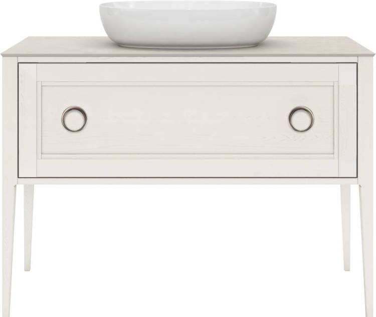 Тумба под раковину Kerama Marazzi Plaza Classic NEO PL.CN.120.1+1\WHT.M напольная 1+1 ящик 120, белая матовая