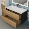 Тумба под раковину Uperwood Barsa 2937205253 подвесная, черная, дуб сонома, 90 см фото 5