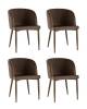 Набор из 4 стульев Stool Group Оскар MC11 KD HLR-49 X4 коричневый