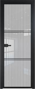 Межкомнатная дверь Profil Doors 3 AX цвет профиля Черный, стекло безопасное 6 мм страйп 600x2000