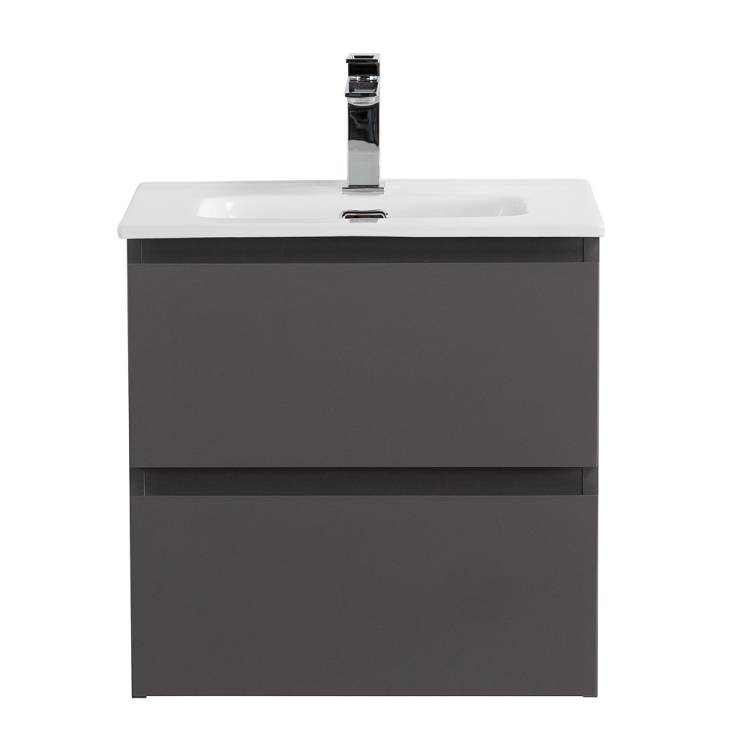 Тумба с раковиной BelBagno Kraft 39 50 Темно-серый матовый, раковина BB500/390ETL