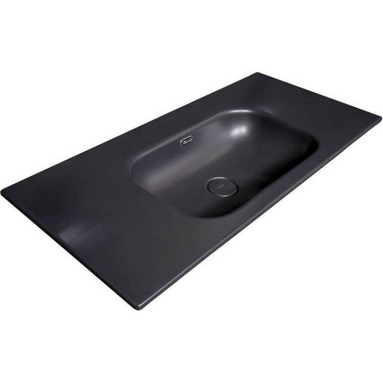 Раковина Armadi Art Vallessi 838-080-B моноблок, 80 см, антрацит глянцевая