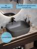 Раковина Watersense Rita 50 W00053 графит матовый фото 3