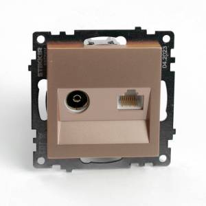 Розетка TV + компьютерная RJ-45 Stekker GLS00-7106-02 49184