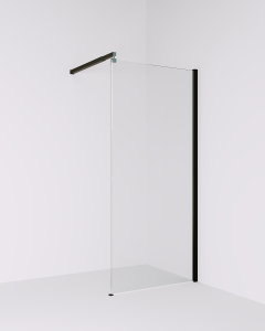 Душевая перегородка Alex Baitler AB2990B1 профиль черный стекло прозрачное, 90x200