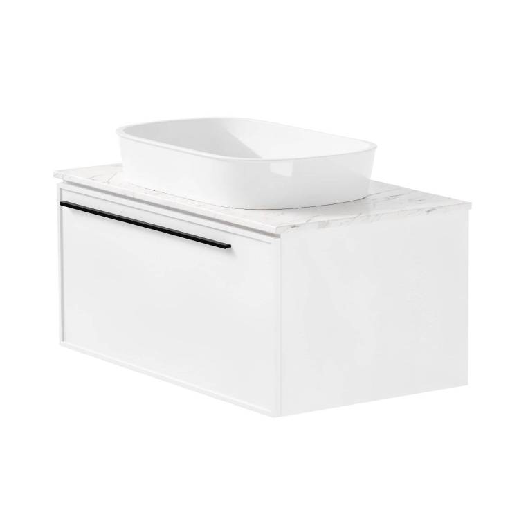 Тумба с раковиной La Fenice Elba Bianco NFNC-01-ELB-B-100-3-M-GG белая матовая, 100 см