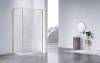 Душевой уголок Vincea Slim-N VSR-4SN8014CLG профиль брашированное золото, стекло прозрачное, 140x80x200 фото 2