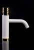 Смеситель для раковины Boheme Stick 121-WG White Diamond Gold фото 2