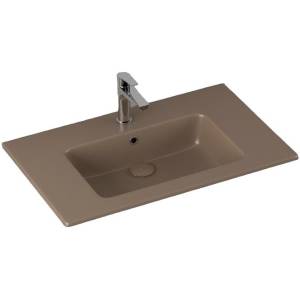 Раковина Isvea SistemaT 10SL51081SV-2H 80 см, коричневая матовая