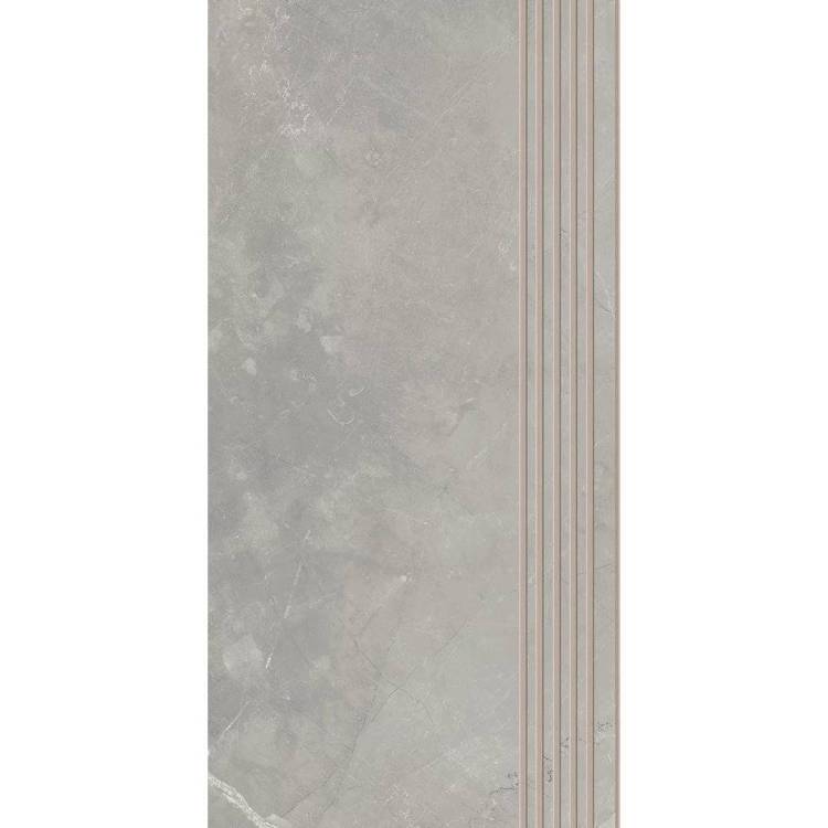 Ступень Paradyz Ritual Grey Stopnica Prosta Nacinana Mat. 29.8x59.8