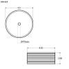 Раковина BOND Circle S60-410 накладная, круглая, 41x41x18 см, белая глянцевая фото 4