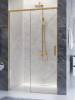 Душевая дверь в нишу Cezares PLANE-BF-1-120-C-BORO профиль брашированное золото, стекло прозрачное, 120x195 фото 4
