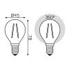 Лампа светодиодная филаментная Gauss Filament 105801205 фото 5