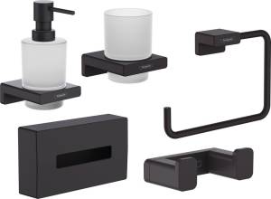 Набор Hansgrohe AddStoris аксессуаров для ванной, 5 предметов, матовый черный