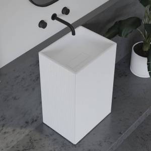 Раковина Abber Stein AS2503-H отдельностоящая, 50 см, белая матовая