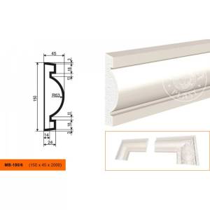 Молдинг LepninaPlast МВ-150/6 200x4.5x15