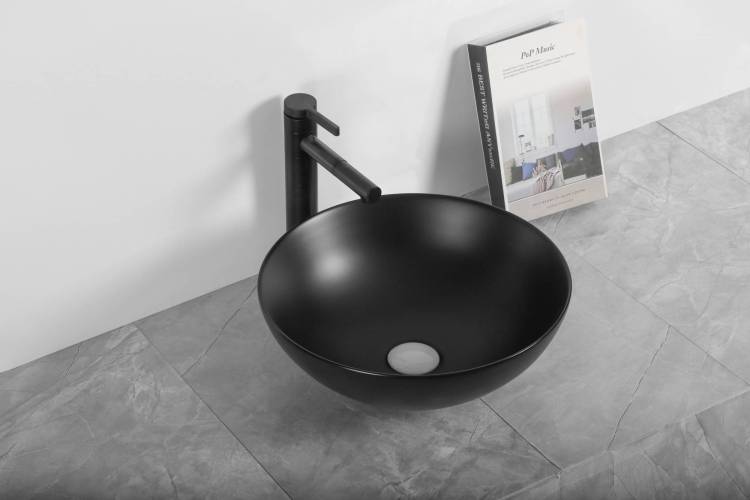 Раковина Cerutti Spa CR3301MB черная матовая, 40x14