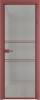 Межкомнатная дверь Profil Doors 2 AX цвет профиля Красный антрацит, стекло безопасное 6 мм рэте 700x2000
