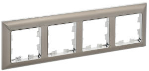 Рамка 4-постовая IEK Brite BR-M42-12-4-K23 хром/никель
