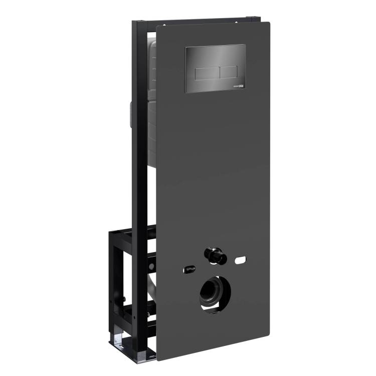 Система инсталляции для унитазов Wasserkraft Glan 66TLT.010.ME.BL.PB03 клавиша черный глянцевый