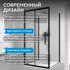 Душевой уголок Abber Schwarzer Diamant AG30170BMH-S80BM-S80BM профиль черный, стекло матовое, 80x170x195 фото 9