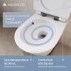 Унитаз подвесной Aqueduto Ovo OVOT0110 безободковый, сиденье микролифт, белый глянцевый фото 3