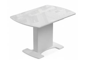 Стол Notta Палмер 490090 белое стекло, белый 120(160)x80x75