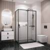 Душевая перегородка Grossman Style 200.K33.05.100.21.00 профиль черный матовый, стекло прозрачное, 100x195 фото 6