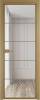 Межкомнатная дверь Profil Doors 5 AX цвет профиля Золото, стекло безопасное 6 мм ромб белый 700x2000