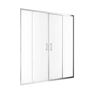 Душевая дверь в нишу MaybahGlass MGD-1848-5 профиль хром матовый, стекло сатин, 220x195