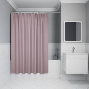 Штора для ванной Iddis Decor DW04P18i11 полиэстер, 200х180, розовый