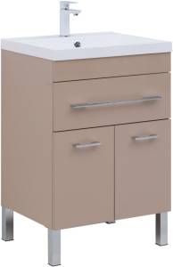 Тумба с раковиной Aquanet Верона 00304534 60 капучино, 1 ящик, 2 дверцы