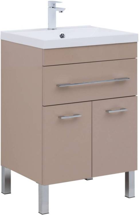 Тумба с раковиной Aquanet Верона 00304534 60 капучино, 1 ящик, 2 дверцы
