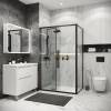 Душевая перегородка Grossman Cosmo 200.K33.02.100.21.00 профиль черный матовый, стекло прозрачное, 100x195 фото 6