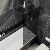 Шторка на ванну MaybahGlass MGV-84-5у стекло графит матовый, профиль хром матовый, 1400x400 фото 3