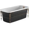 Ванна из искусственного камня Migliore Olivia 24381 174x80 бронзовый каркас, черная