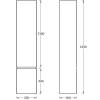Шкаф-пенал Kerama Marazzi Cubo 35 L подвесной, лимо матовый фото 2