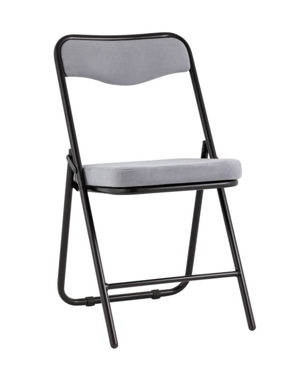 Стул складной Stool Group Джонни fb-jonny-vl-12 велюр велютто серый каркас черный матовый
